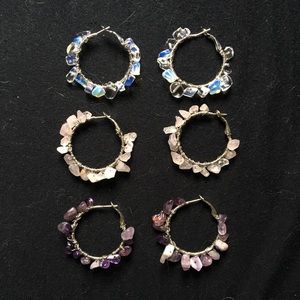 25mm wire wrapped hoop earrings